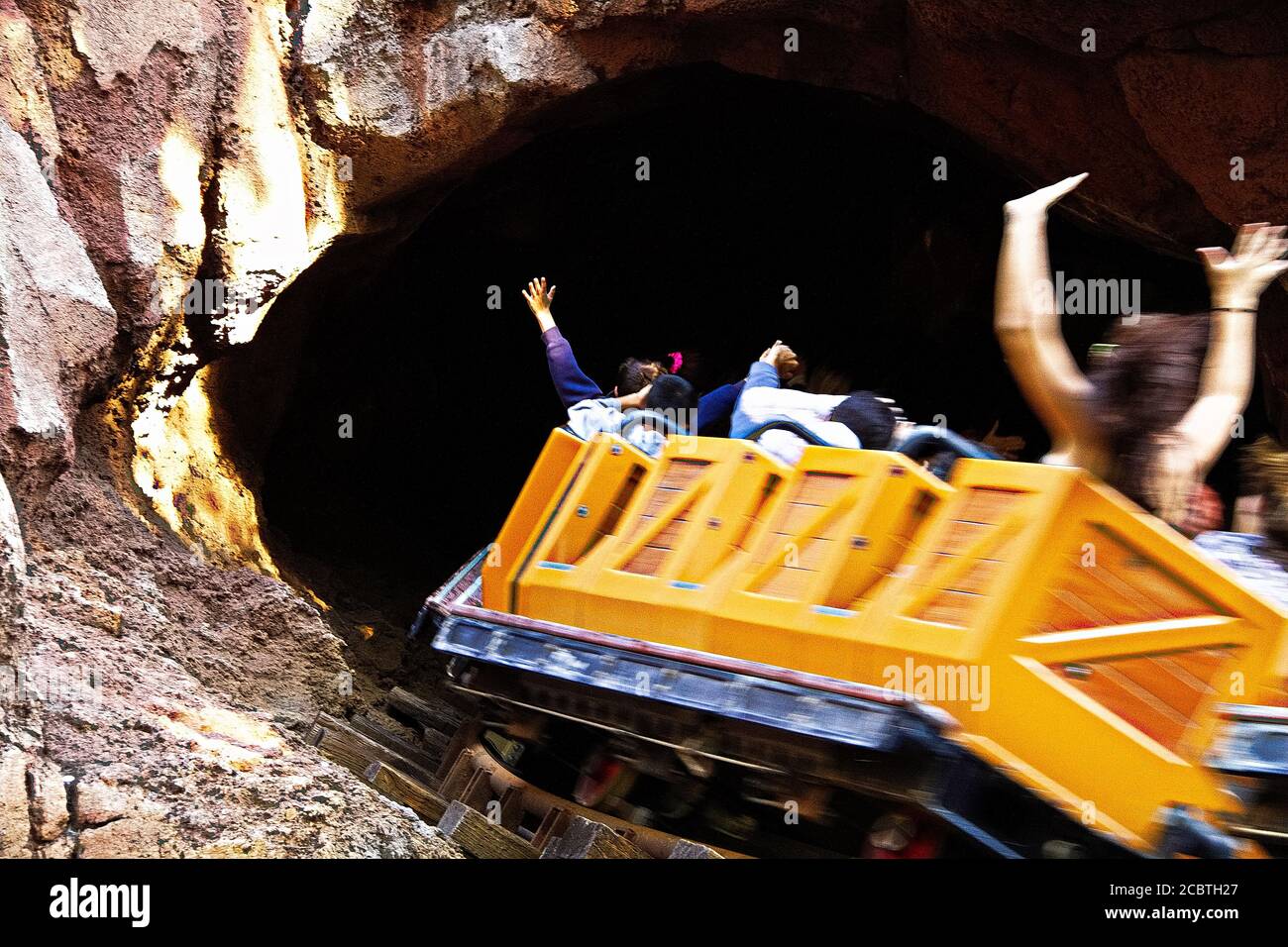 View of the Big Thunder Mountain Railroad ride at the Disneyland Park